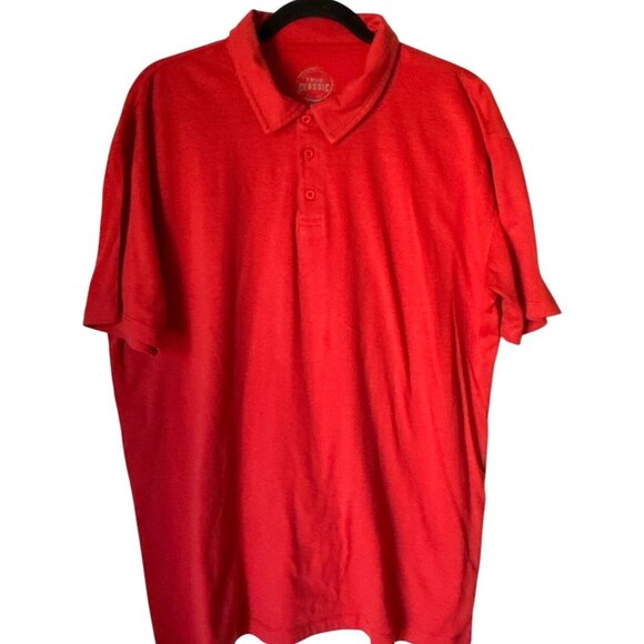 True Classic Red Polo Shirt X-Large Premium Cotton Polyester Blend Short Sleeve - Picture 1 of 7